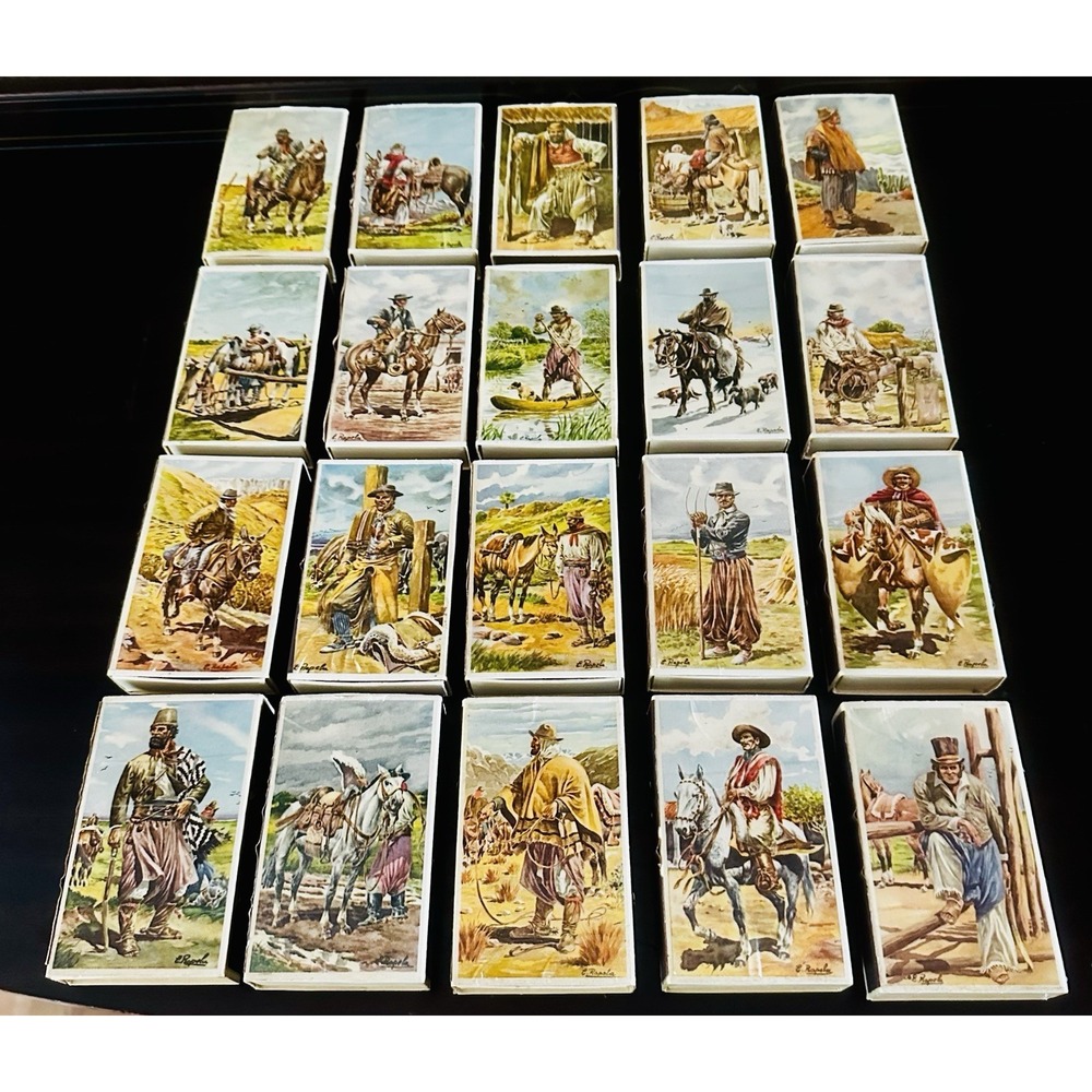 Vintage El Gaucho Argentino 20 Matchbox Presentation Set Enrique Rapela Rare - Picture 5 of 16
